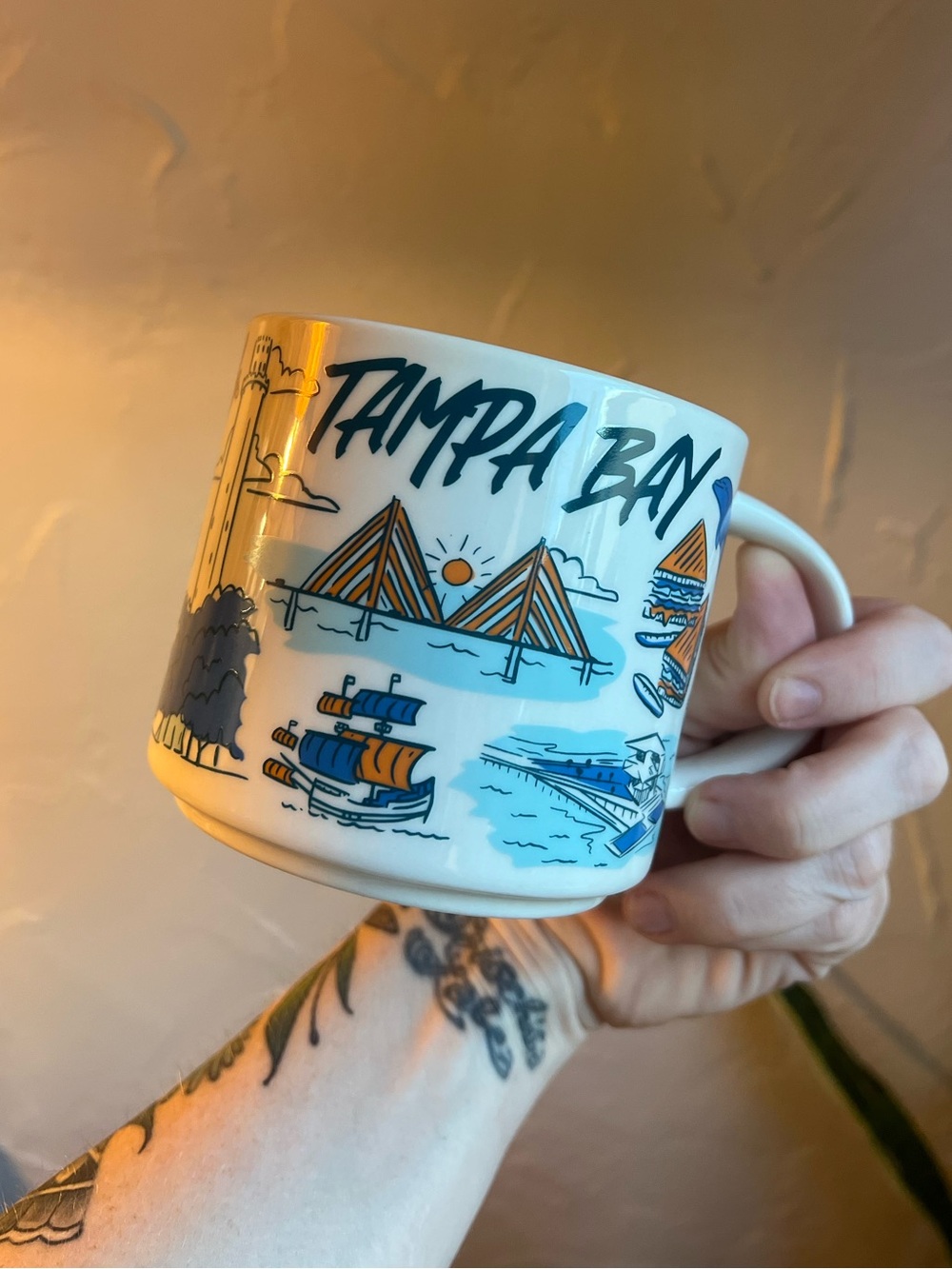 Starbucks Tampa Bay Been There Series Mug 14 oz 2023 Florida Manatee Skyway